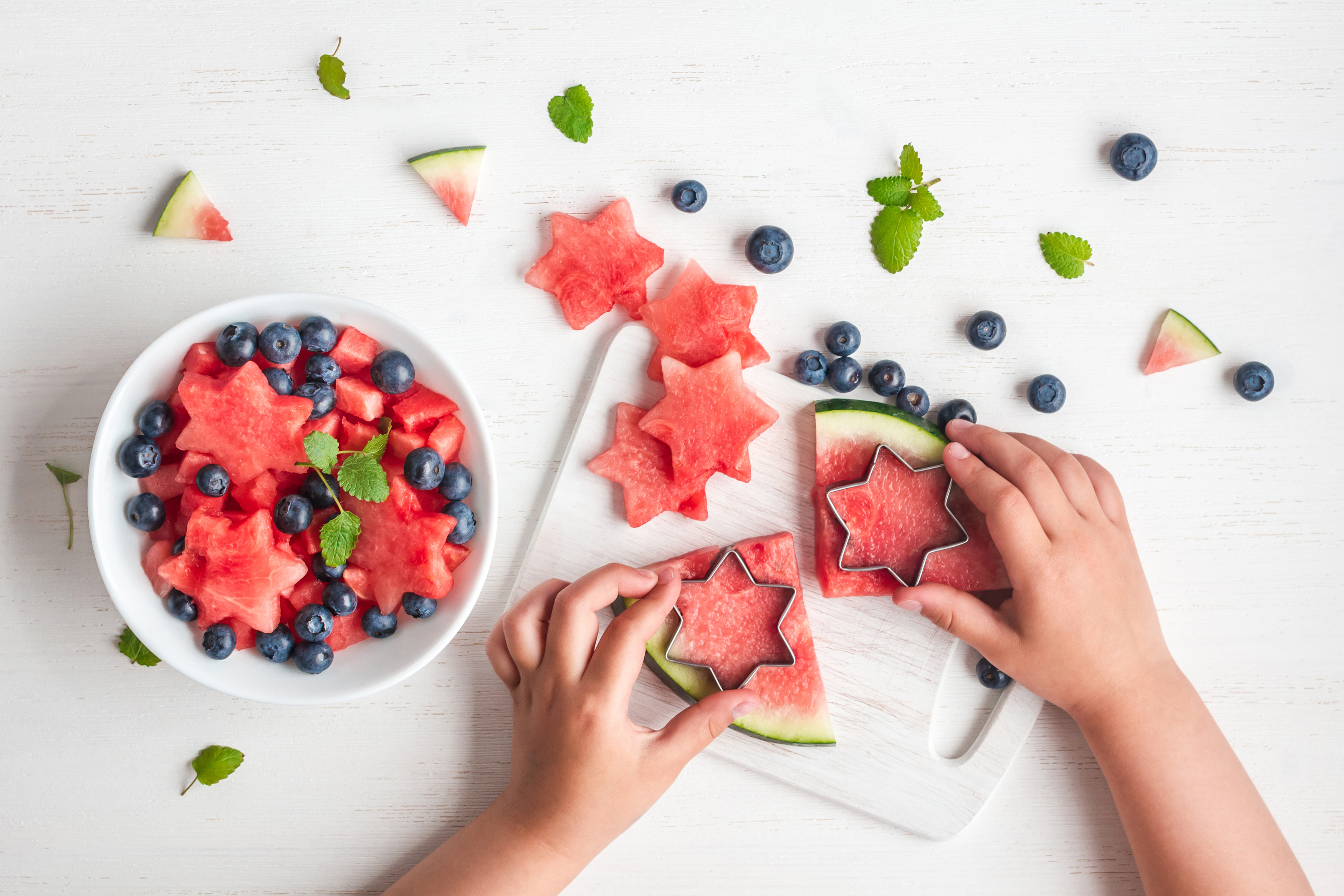 Preschool snack ideas - Watermelon stars