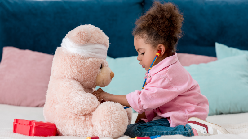 Imaginative Play - Girl playing with toys