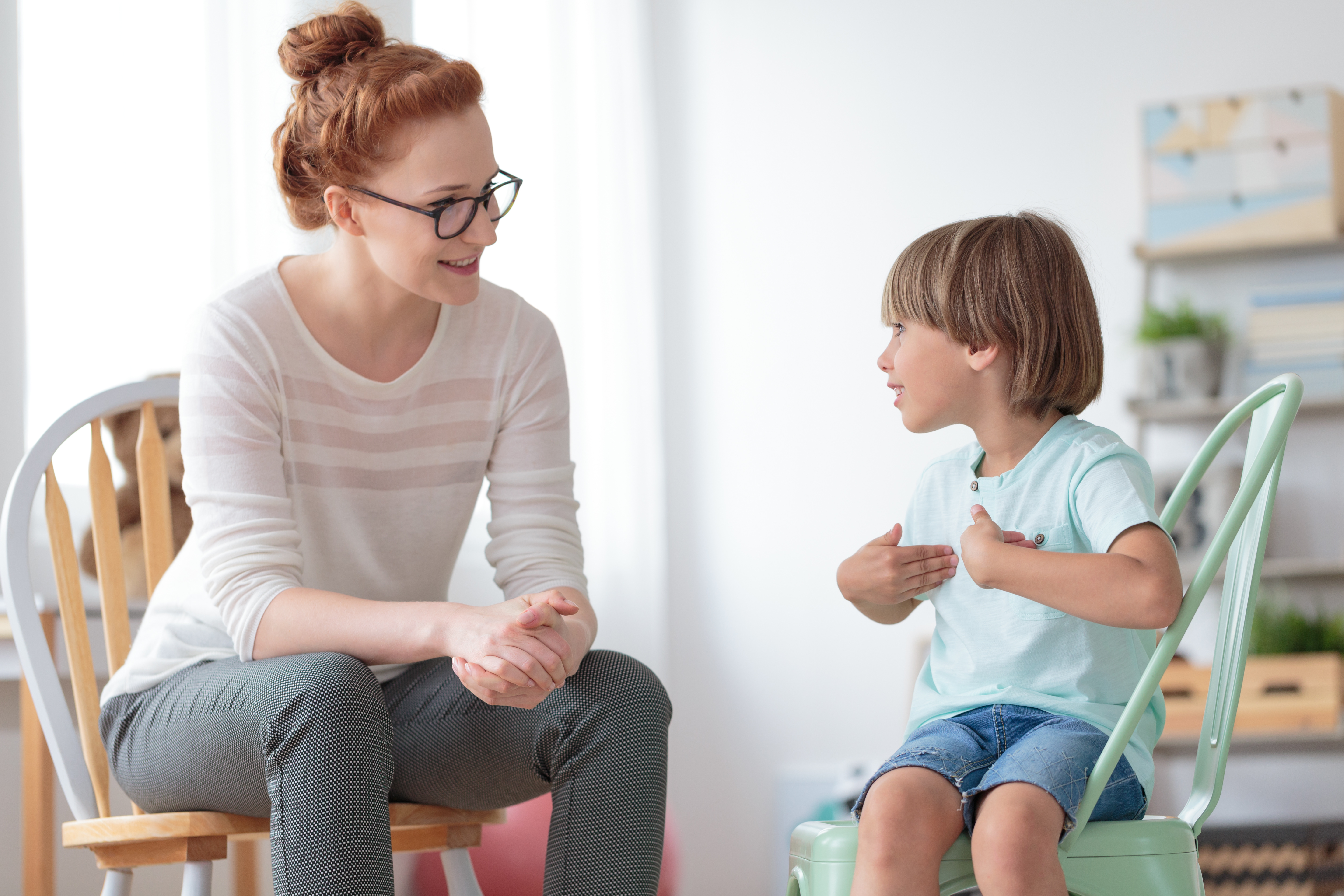 Responsibility for kids - Mother talking to child