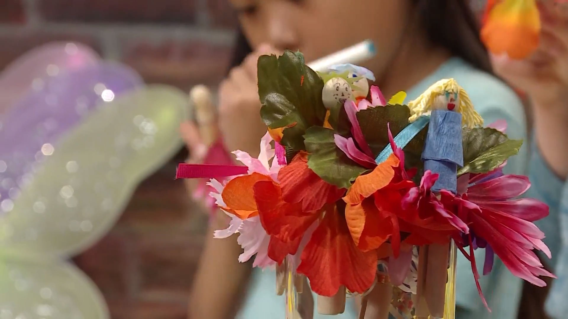 How To Make Flower Fairies - adding decorations