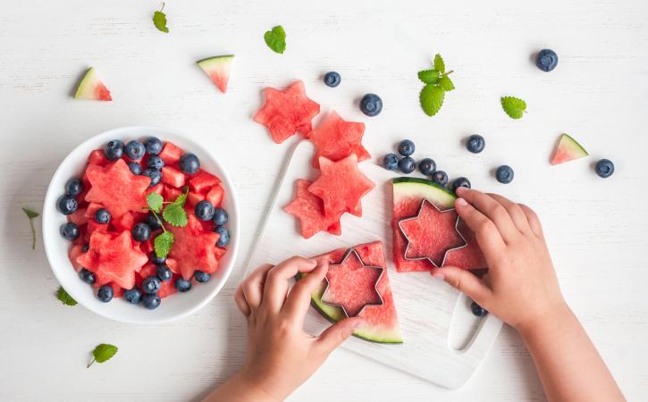 Preschool snack ideas - Watermelon stars